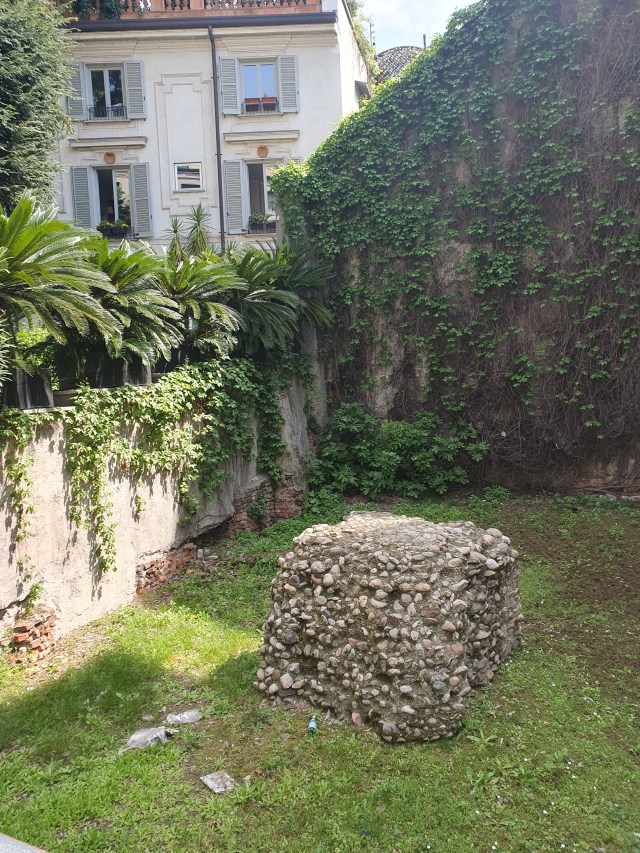 The ruins of Milan's Roman circus in Via Circo