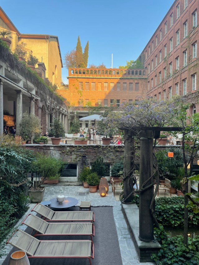 Flexform Garden Furniture exhibit during Fuorisalone 205